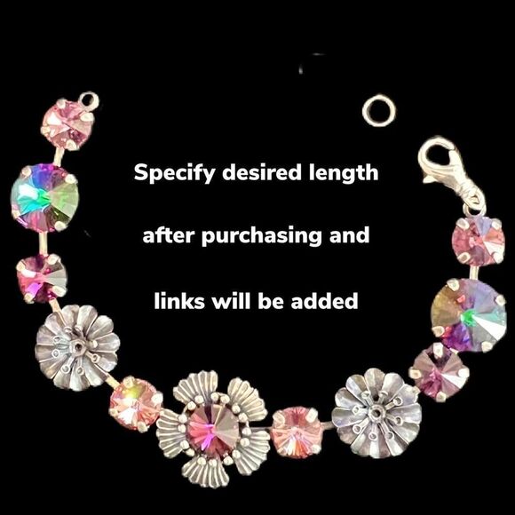Handcrafted Bracelet with Swarovski Crystal - Picture 1 of 7